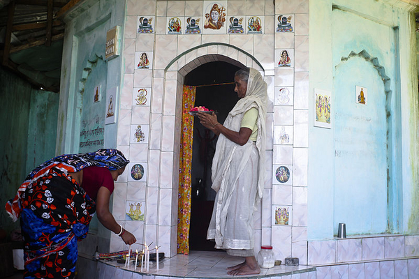 Women Praying at the Village Temple  7998672553 