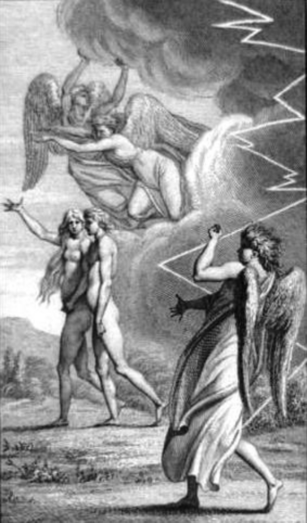 Adam og Eva udjages  KB  Johan Friderich Clemens  1780